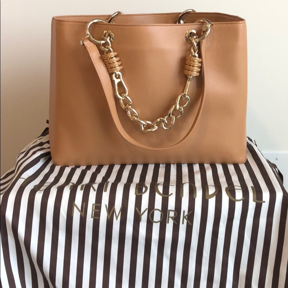 Henri Bendel Tan Leather Shoulder Tote